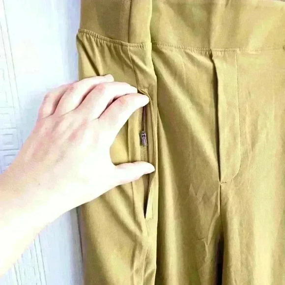 Athleta Brooklyn Heights Vienna Slim Pants Tapestry Gold Size 22 NWT - Picture 8 of 16